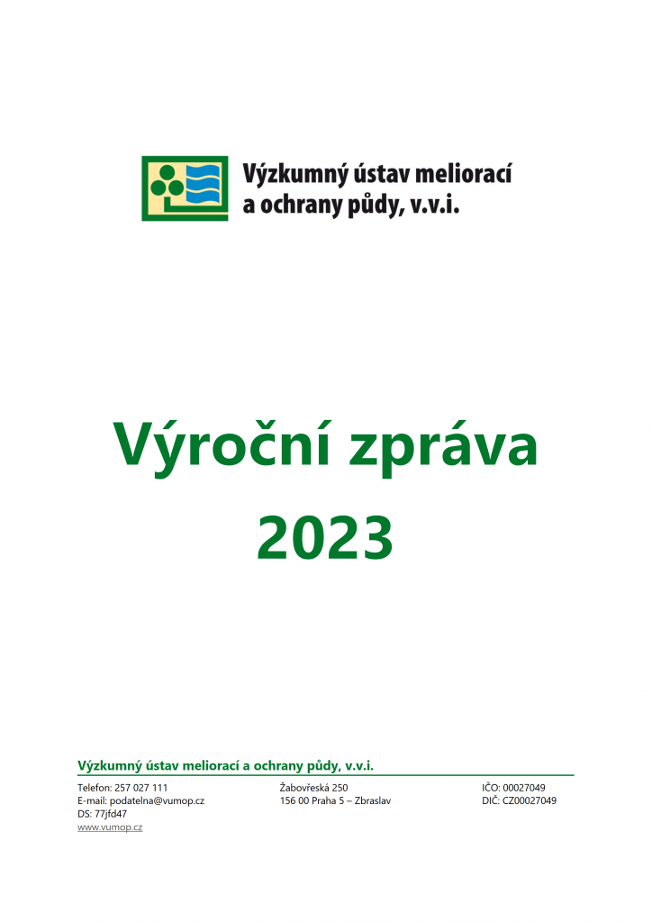 Obálka výroční zprávy 2023